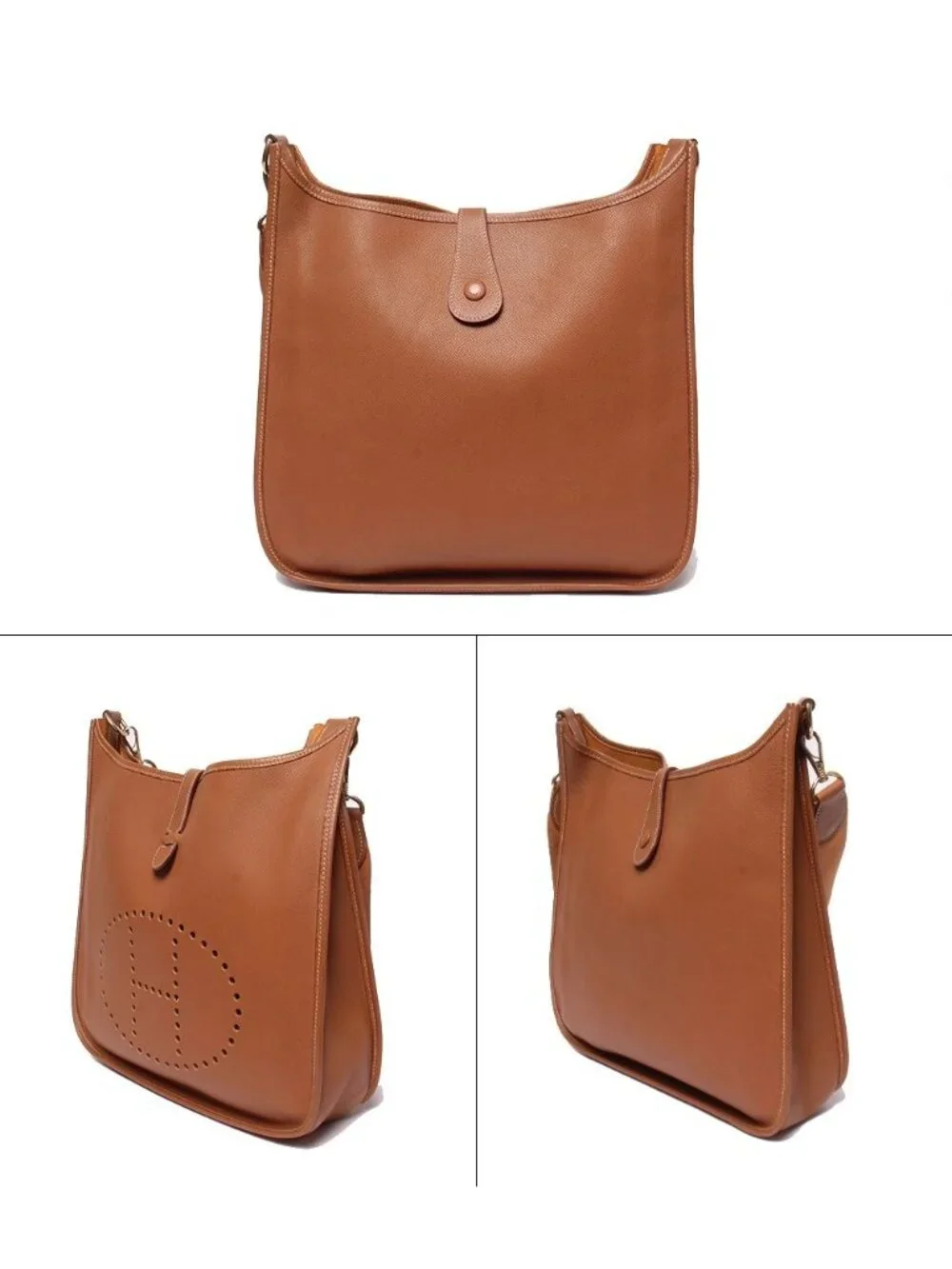 Hermes Shoulder Bag Crossbody Gold Evelyne I GM